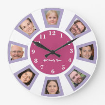 Uhr für personalisierte Familienfotos