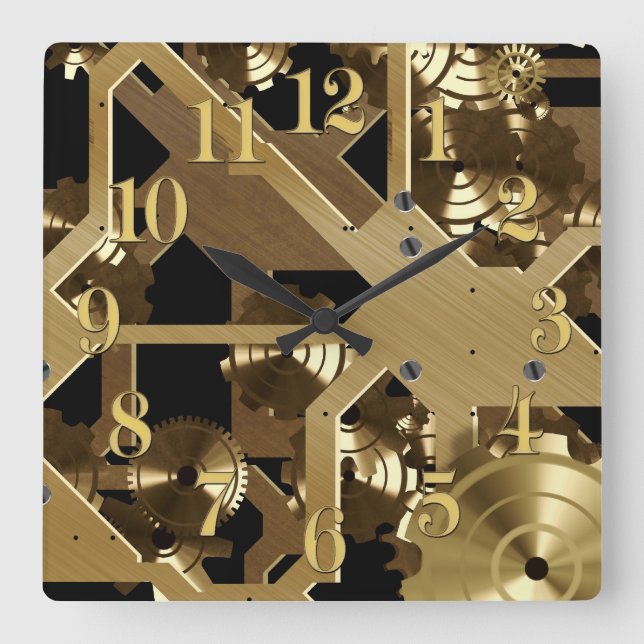 Uhr Gears Fun Wall Clock (Vorderseite)