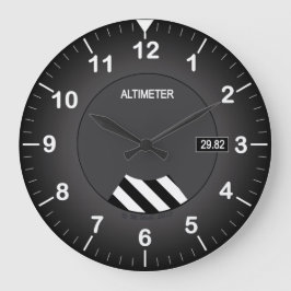 Uhr, Höhenmesser Große Wanduhr