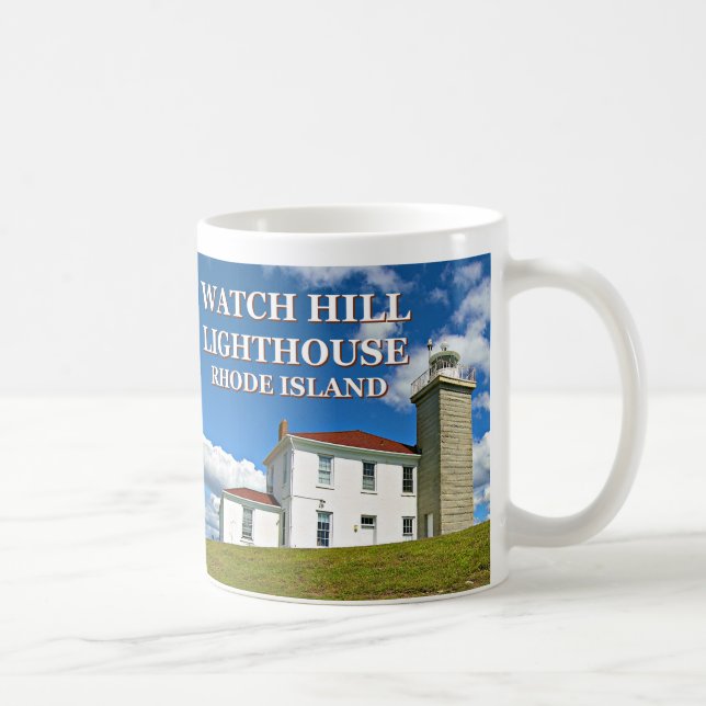 Uhr-Hügel-Leuchtturm, Rhode Island Tasse (Rechts)