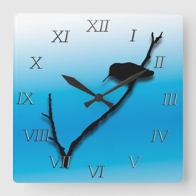 Uhr - Hummingbird am Zweig (Vorderseite)