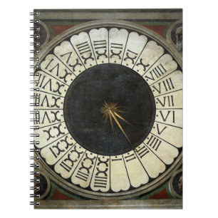 Uhr im Duomo von Paolo Uccello Notizblock