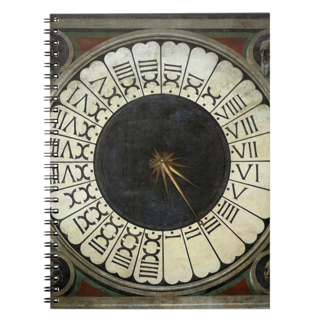 Uhr im Duomo von Paolo Uccello Notizblock (Vorderseite)