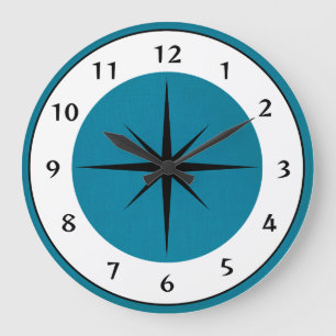 Uhr im Mid-Century-Design
