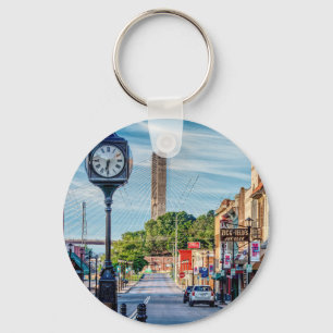 Uhr im Stadtzentrum Cape Girardeau Schlüsselanhänger