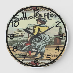 Uhr im Stil einer Vintage-Matrosefrau