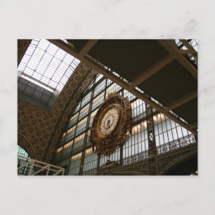 Uhr in der großen Halle Ankündigungspostkarte