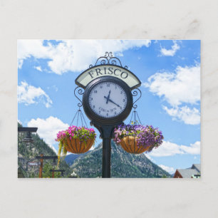 Uhr in Frisco, Colorado Postkarte