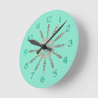 Uhr - Kupferketten und -perlen