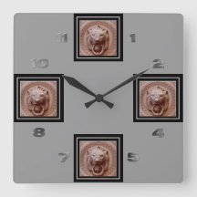 Uhr - Löwe-Haupttür-Klopfer