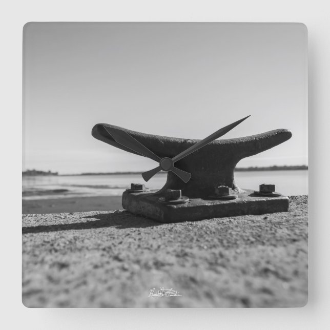 Uhr marines, schwarzes und weißes Thema (Vorderseite)