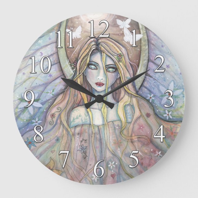 Uhr mit Fantasy-Kunst 'Engel der Hoffnung' (Vorderseite)