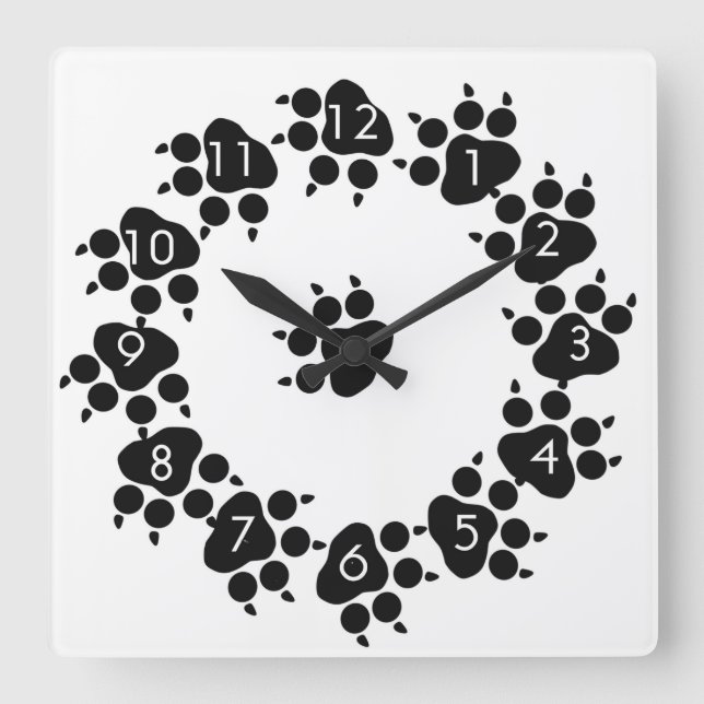 Uhr mit Füßen (Vorderseite)