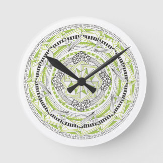 Uhr mit Original Mandala Inspiriert Design Green