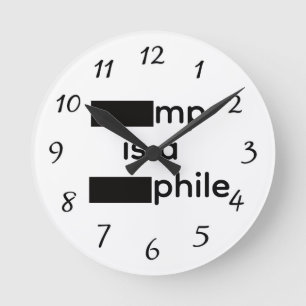 Uhr mit Schwärzungen