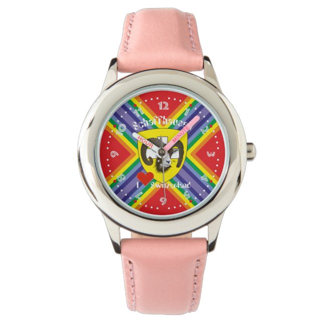 Uhr mit Schweizer-Entwurf Schaffhausen Schweiz (Vorderseite)