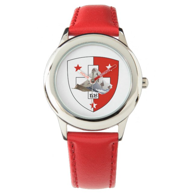 Uhr mit Schweizer-Entwurf Wallis / Wallis (Vorderseite)