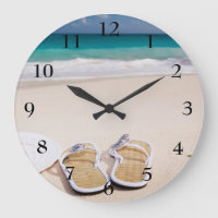 Uhr mit Strandszene