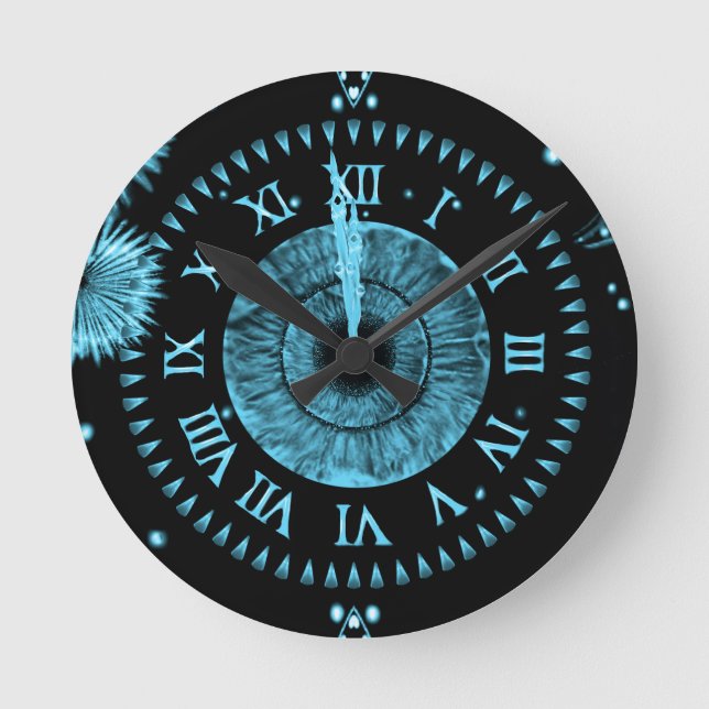 Uhr Mitternacht Hellblau (Vorderseite)