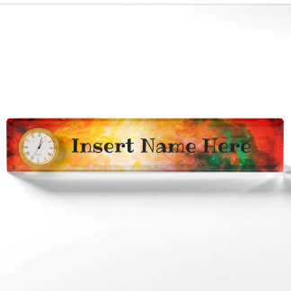Uhr Namensschild Namensplakette