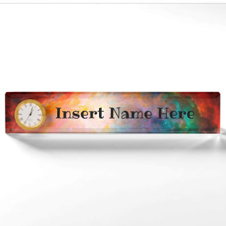 Uhr Namensschild Namensplakette