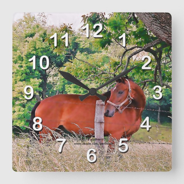 Uhr "Pferd durch Mauer" (Vorderseite)