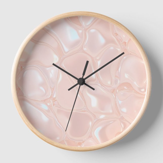 Uhr-Pfirsich-Schleim-Design Uhr (Vorderseite)