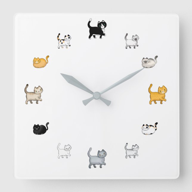 Uhr, Platz Quadratische Wanduhr (Vorderseite)