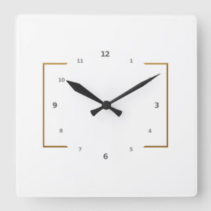 Uhr - Quadrat mit Ihrer Kunst als Hintergrund
