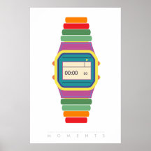 Uhr | Retro Pop Art Poster 70er 80er | Angebot