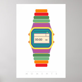 Uhr | Retro Pop Art Poster 70er 80er | Angebot