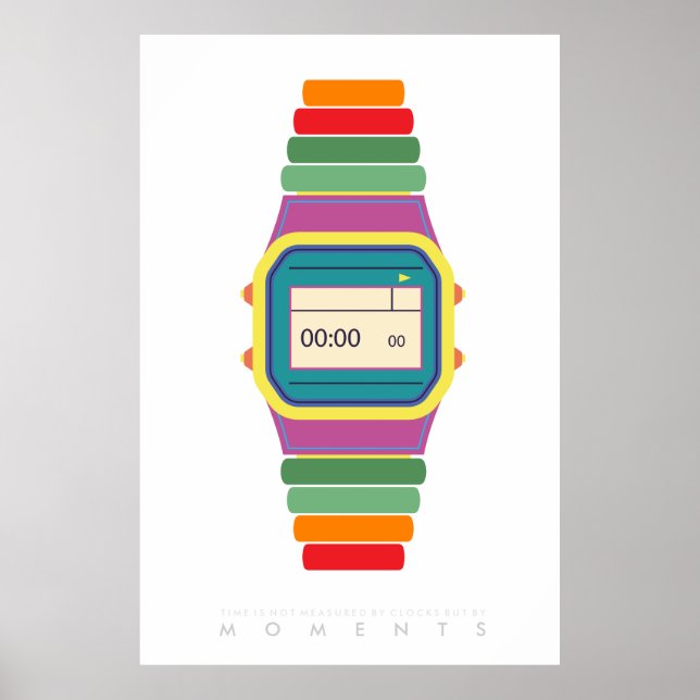 Uhr | Retro Pop Art Poster 70er 80er | Angebot (Vorne)