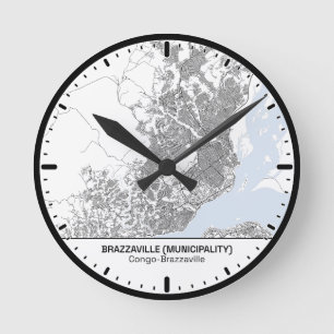 Uhr Ronde Brazzaville Uhr Stadt Linienkunst