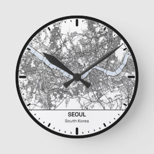 Uhr Ronde Seoul Clock City Line Art