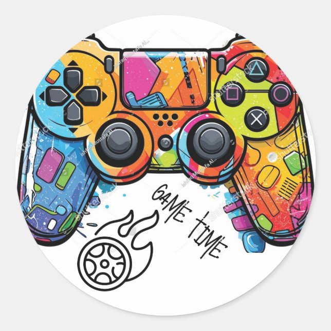 Uhr Runder Aufkleber (Vorderseite)