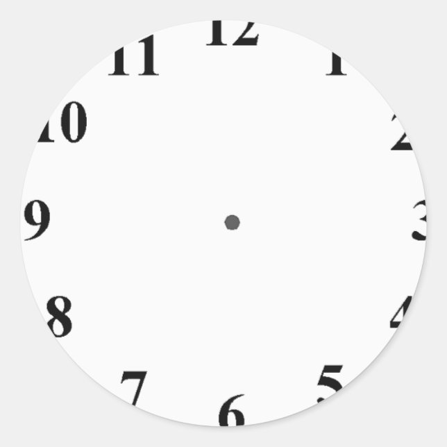 Uhr Runder Aufkleber (Vorderseite)