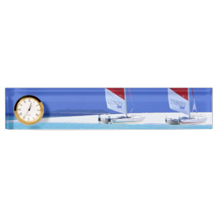 Uhr-Schreibtisch-Nummernschild Namensplakette