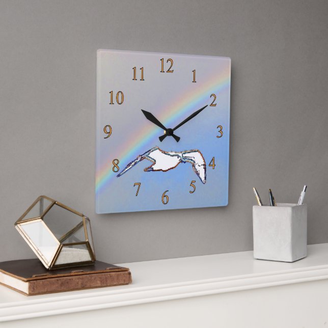 Uhr - Seagull mit Rainbow Highlights (Büro)