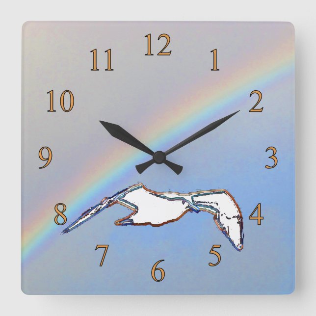 Uhr - Seagull mit Rainbow Highlights (Vorderseite)