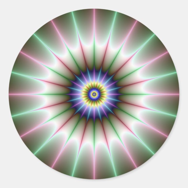 Uhr-Star-Round-Aufkleber Runder Aufkleber (Vorderseite)