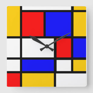 Uhr Stil Mondrian