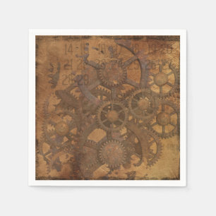 Uhr übersetzt Steampunk Kunst Serviette
