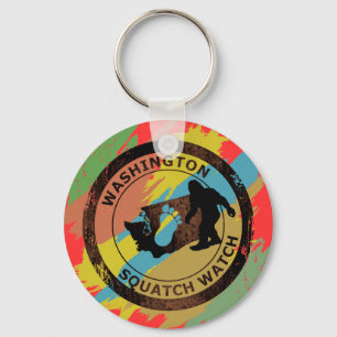 Uhr Washingtons Squatch Schlüsselanhänger