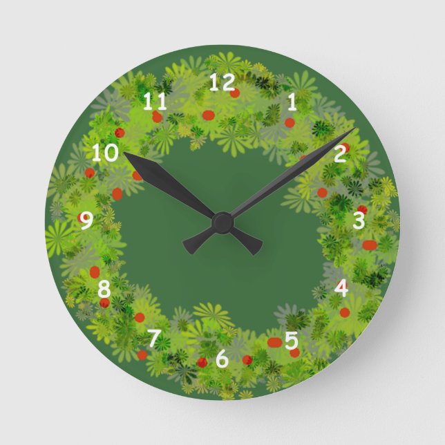 Uhr - WeihnachtsKranz (Vorderseite)