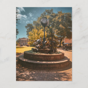 Uhrbrunnen Innenhof College Milledgeville GA Postkarte