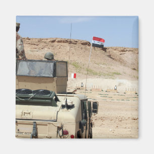 Uhren eines Lehrers als irakischer Armeesoldat Magnet