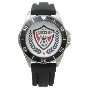 Uhren für benutzerdefinierte Monogram-Fußball-Logo