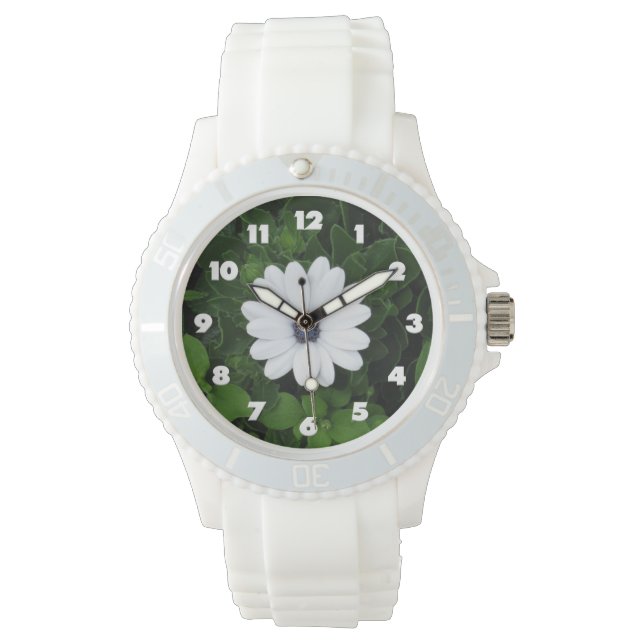 Uhren mit weißer Blume (Vorderseite)