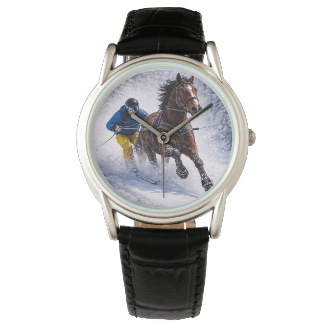 Uhren | Schmuck | Uhr | Winterpferd | Geschenk (Vorderseite)