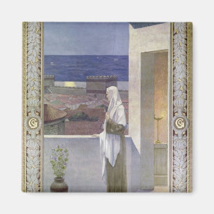 Uhren St. Genevieve über der Schlafenstadt Magnet